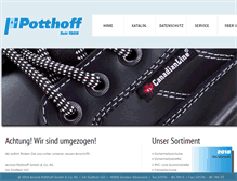 Tablet Screenshot of potthoff-schuhe.de